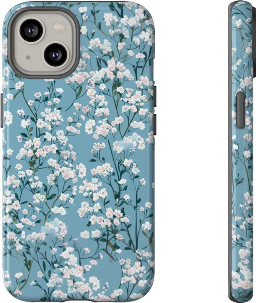 Zartes Schleierkraut-Blumenmuster – Hülle Kompatibel mit iPhone 14