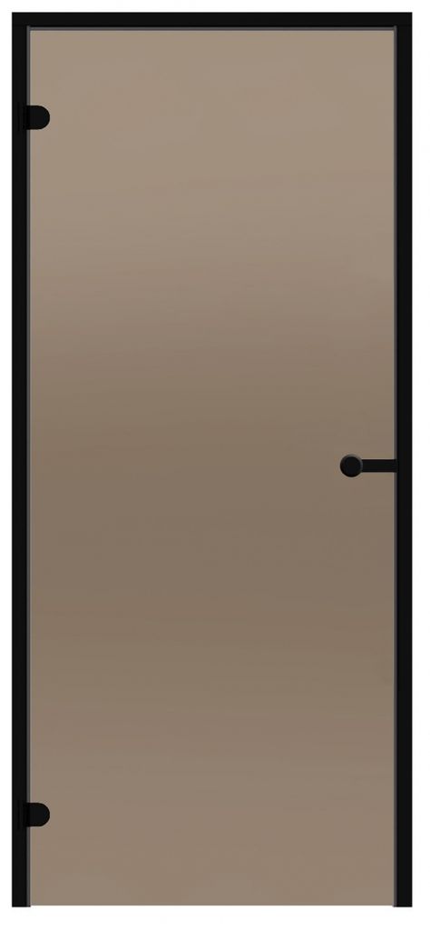 Saunatür Harvia Black Line - Schwarzes Aluminium / Glas Bronze / 70 x 190