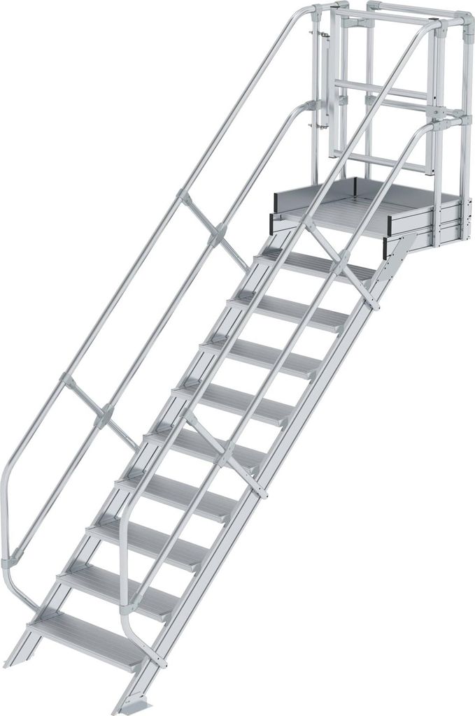 Günzburger Steigtechnik Treppen-Modul Aluminium geriffelt 10 Stufen - 632310