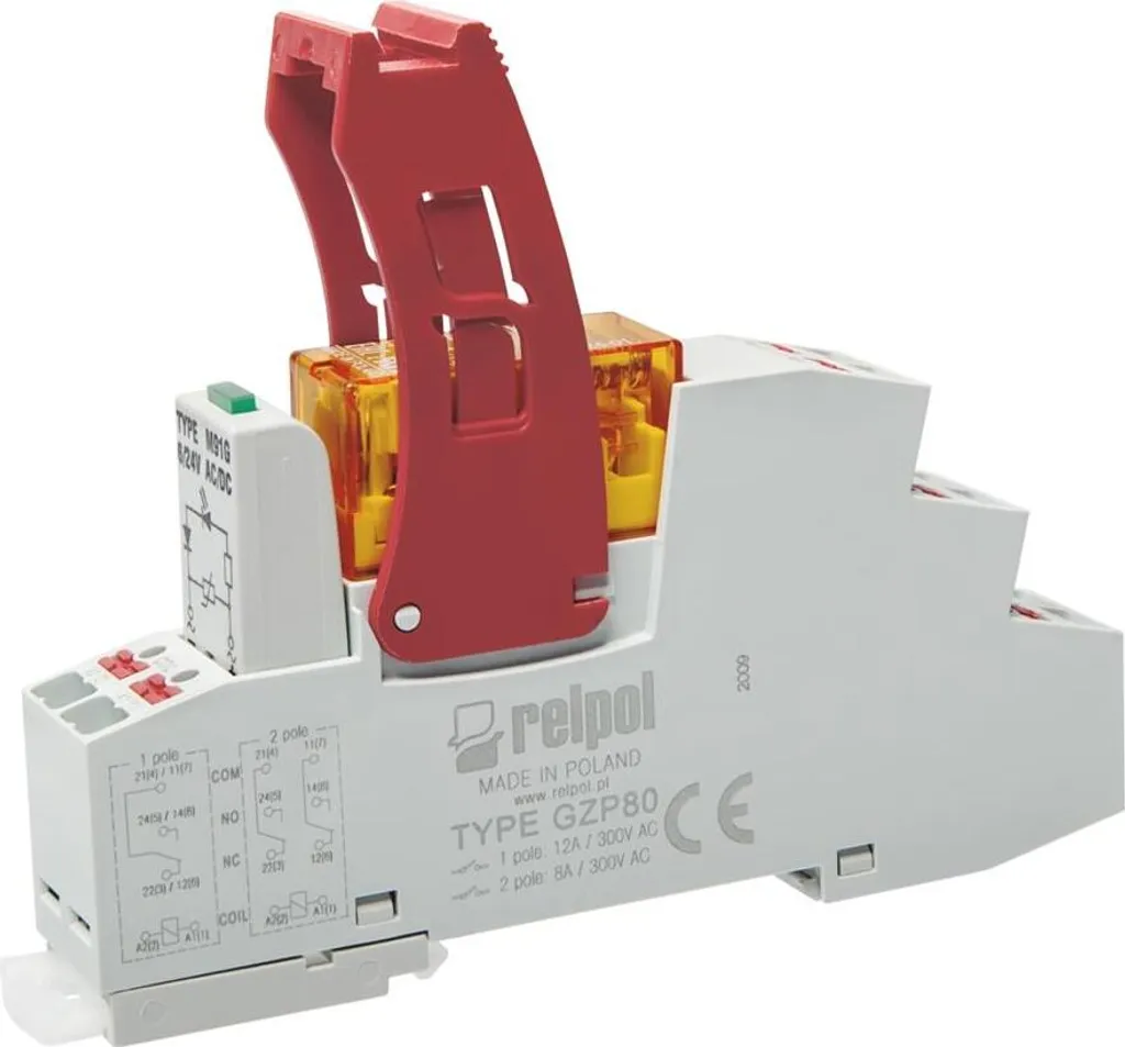 Contacteur auxiliaire et relais d'interface 230V 16A bornier PUSH-IN