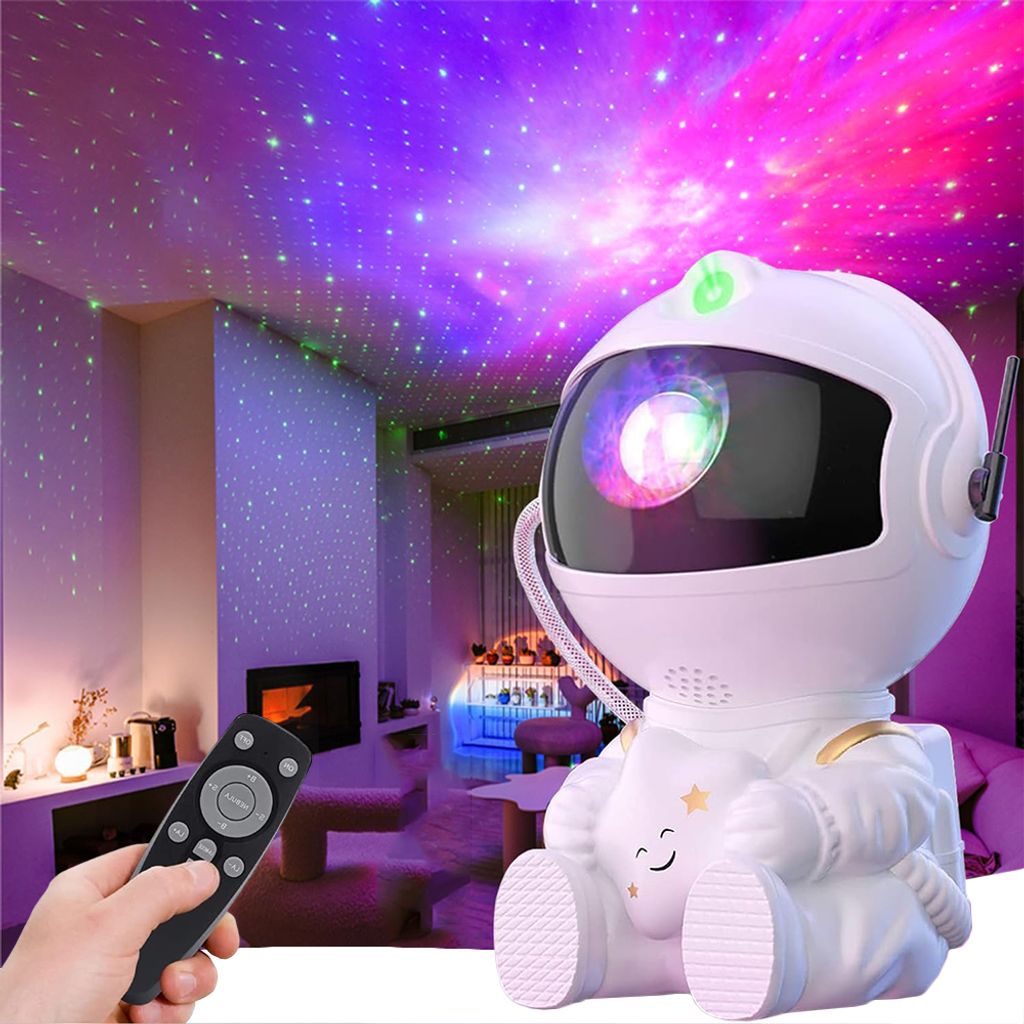 Kinder Astronaut Nachtlicht LED Sternenhimmel Licht Projektor Lampe Sternennachtlicht Projektionslampe Party Schlafzimmer Kinderzimmer Deko, Stern