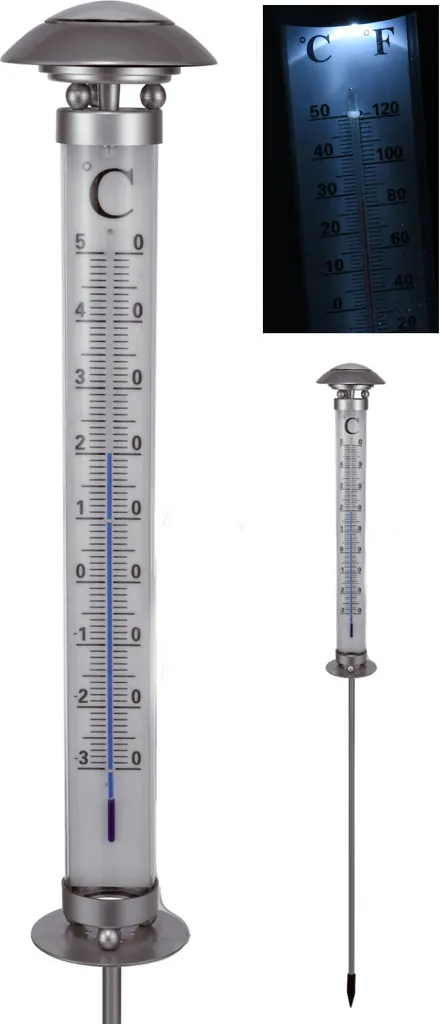 Termometro Solare XXL da Esterno | 112cm LED Giardino | Acquista Ora