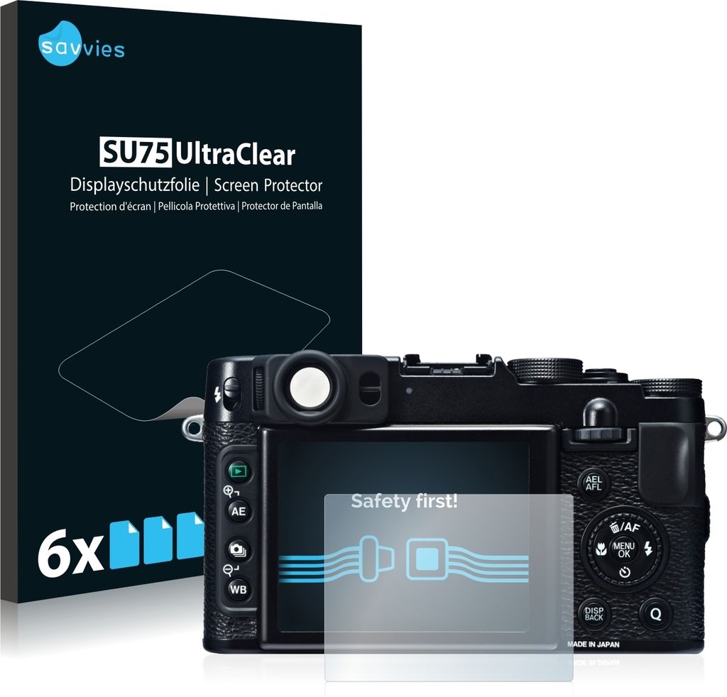 6x Für Fujifilm X20 Schutzfolie Savvies Displayschutz Display Schutz Folie Klar Transparent