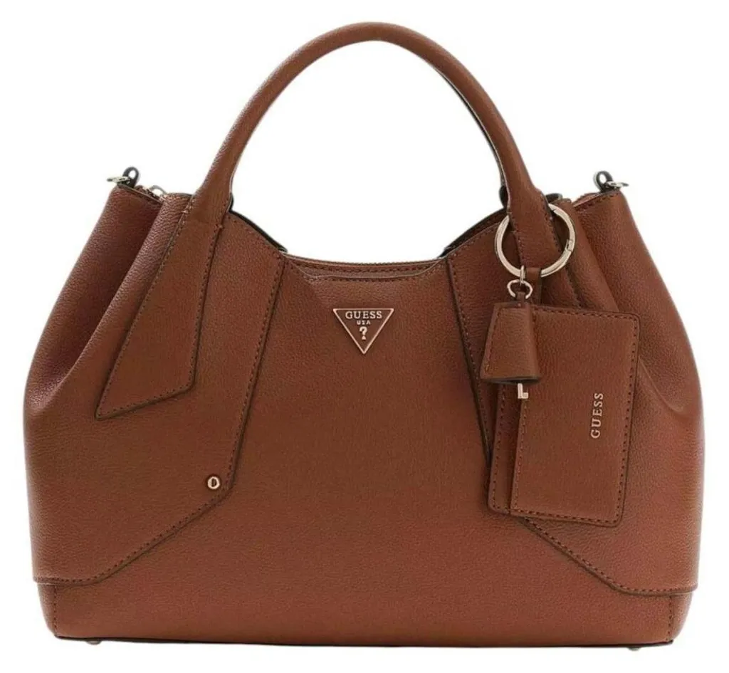 Sac à main Guess Darcy Girlfriend Satch couleur marron cognac élégant