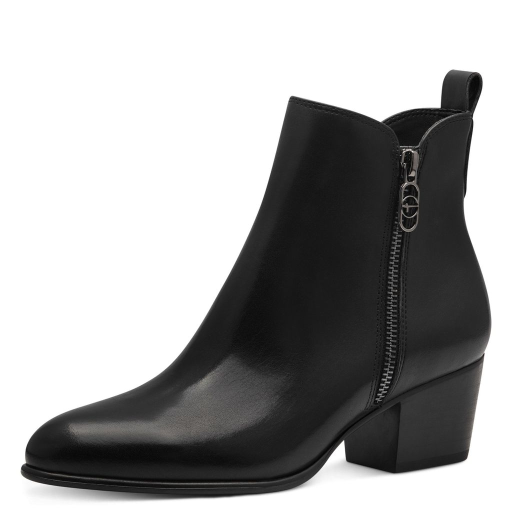 Produktbild von Tamaris Damen Stiefelette Leder - Blockabsatz 3cm Mit Reißverschluss