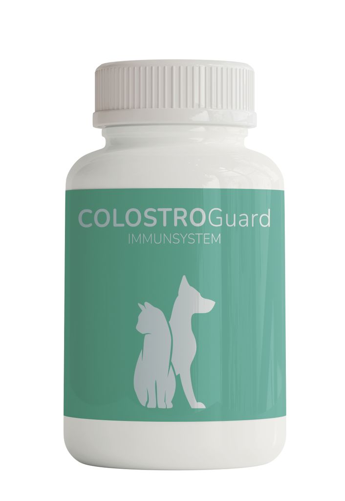 COLOSTROGuard 120 Kapseln für Hunde & Katzen: Unterstützt Darmflora & Immunsystem, Mit Colostrum & Mandelpilz, unterstützt Entwicklung von Jungt...