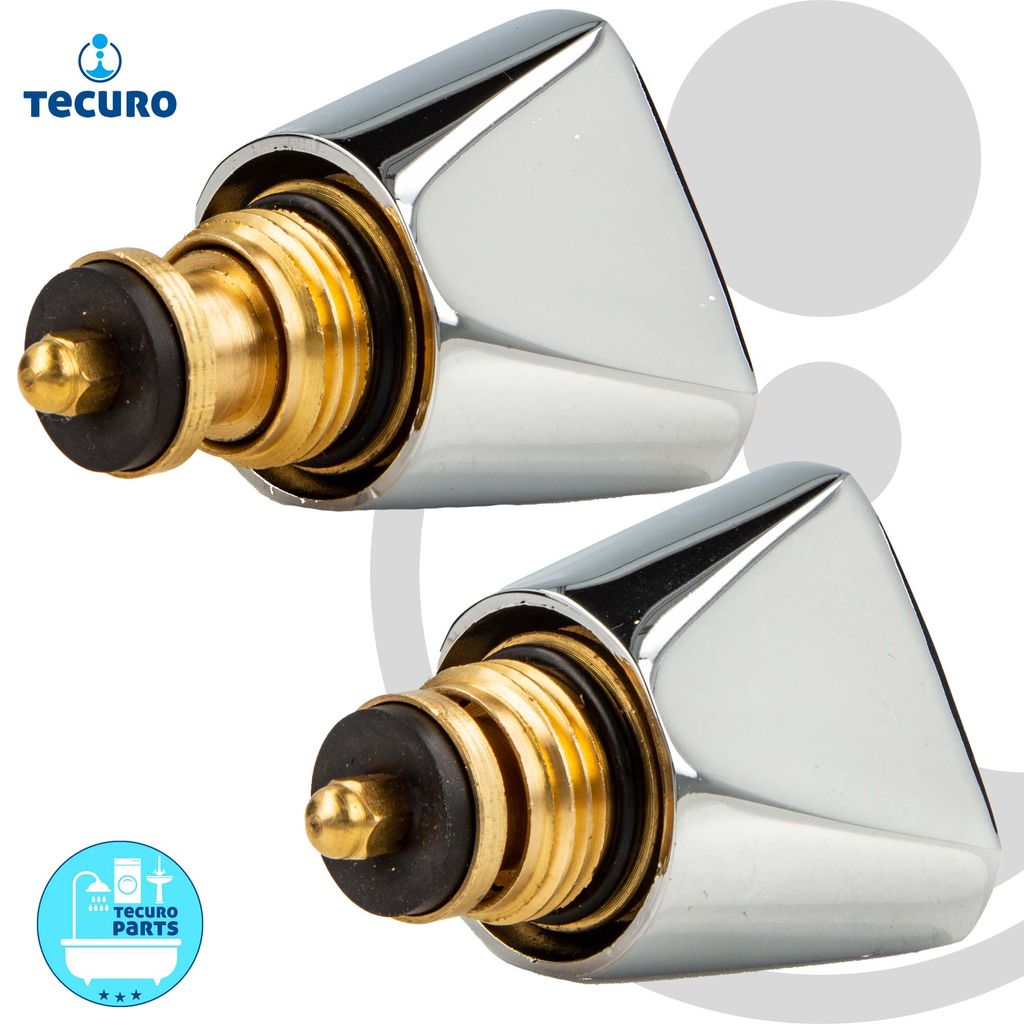 Tecuro Ventil-Innenoberteil Mit Nostalgiegriff - Messing Verchromt 1/2 Zoll Für Bad & Küche