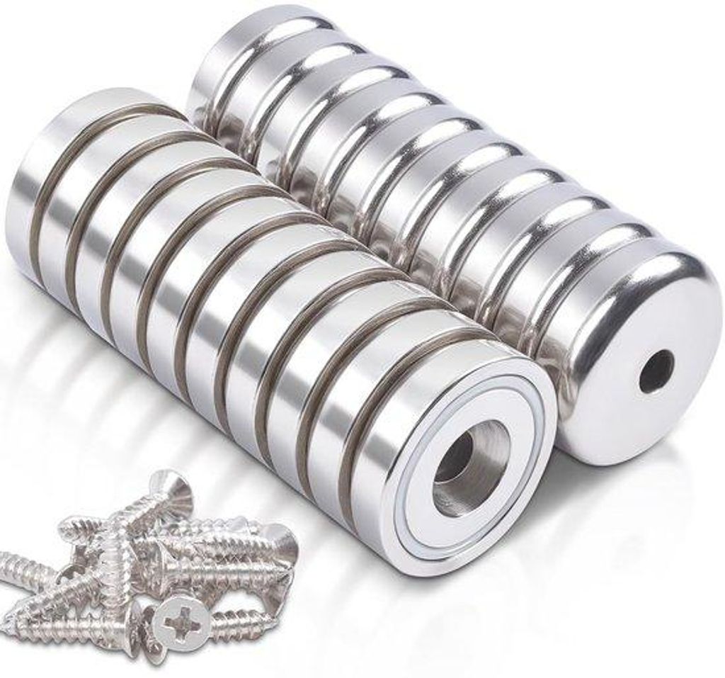 Neodym-Magnete - 20 Stück - Starke Magnet mit Loch - 25 x 7 mm