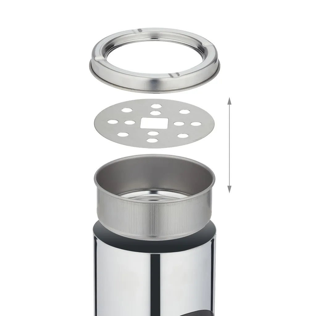 Cendrier debout Relaxdays en acier inoxydable robuste pour extérieur - 6