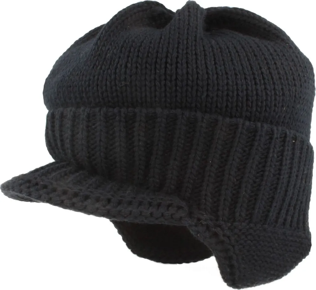 Bonnet Aviateur en Maille pour Homme et Femme avec Visière de Protection