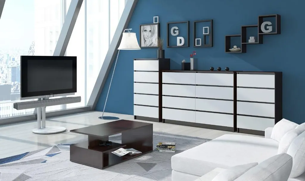 Étagère Murale Cube en Bois Wengé - Set de 3 Tablettes Décoratives - 3