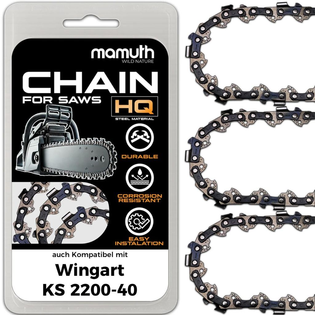 3 reťaze na pílu, reťazová píla 40 cm, 1,3 mm, 3/8", 57 TG, Obrázok produktu 