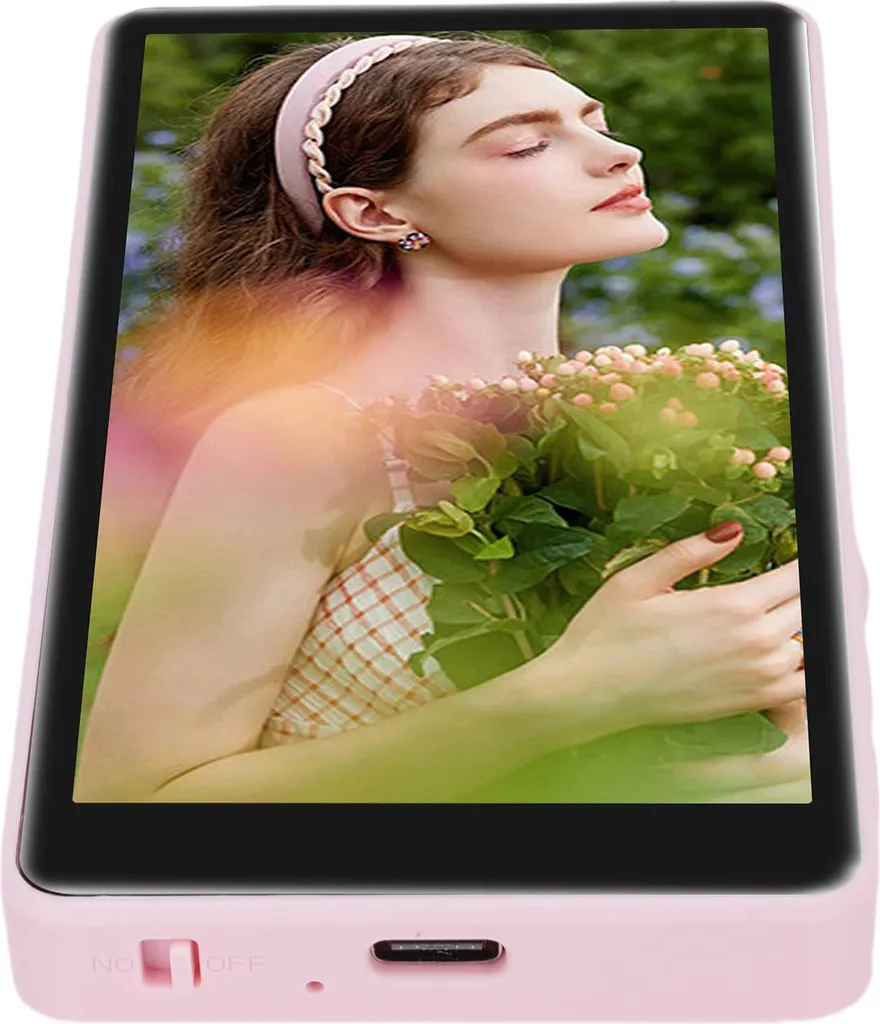 Écran vlog smartphone VLOG-01 avec télécommande bluetooth rose