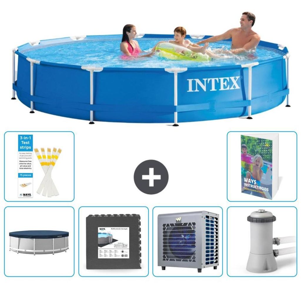Frame Pool Rund - 366x76 cm - 7-teilig S156