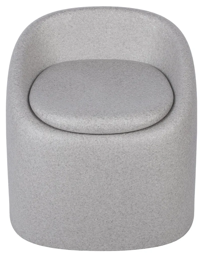 Chaise de chevet robuste en EPP avec seau amovible pour seniors, gris