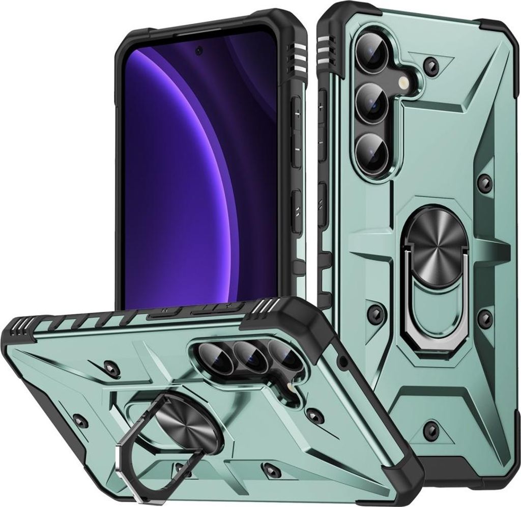 Samsung Galaxy A26 Hülle - Coverup Heavy Duty Back Cover mit Ring Kickstand - Mintgrün