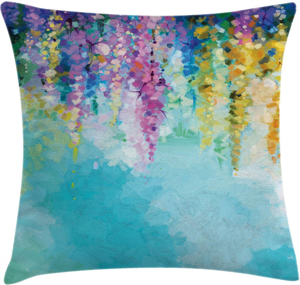ABAKUHAUS Abstrakte Kunst Kissenbezug, Aquarell Blume, Waschbar mit Reißverschluss Kissenhülle mit Farbfesten Klaren Farben Beidseitiger Druck, 4...