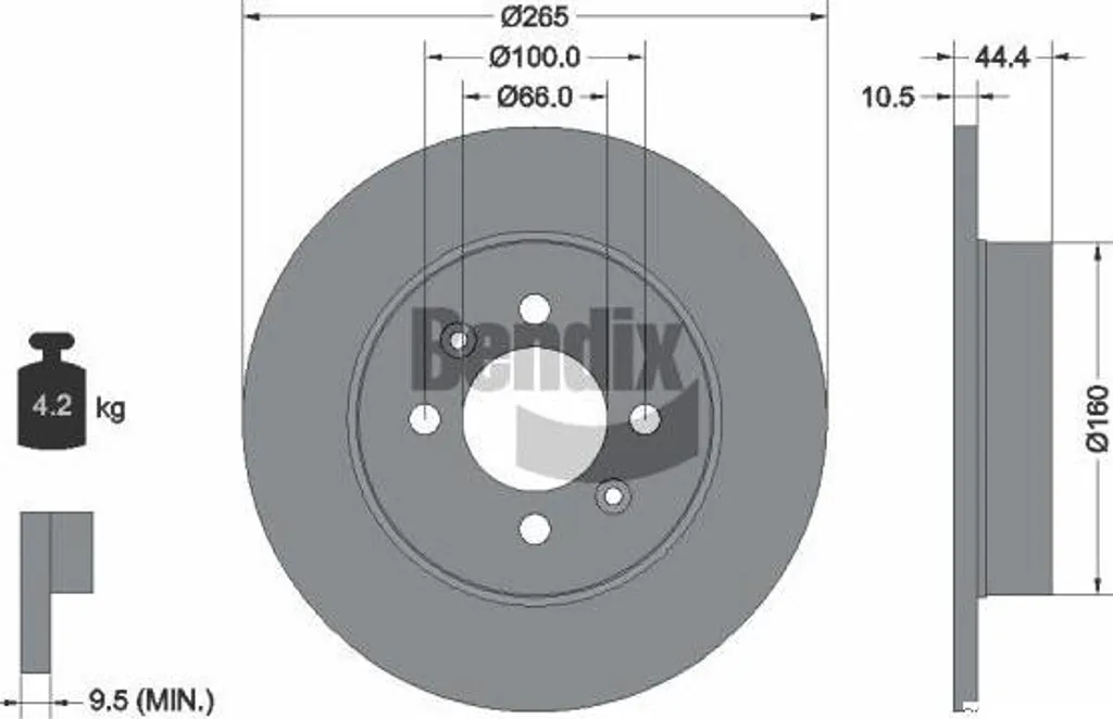 Disque de frein BENDIX BDS2071 OE 7700800002 pour Laguna et Safrane