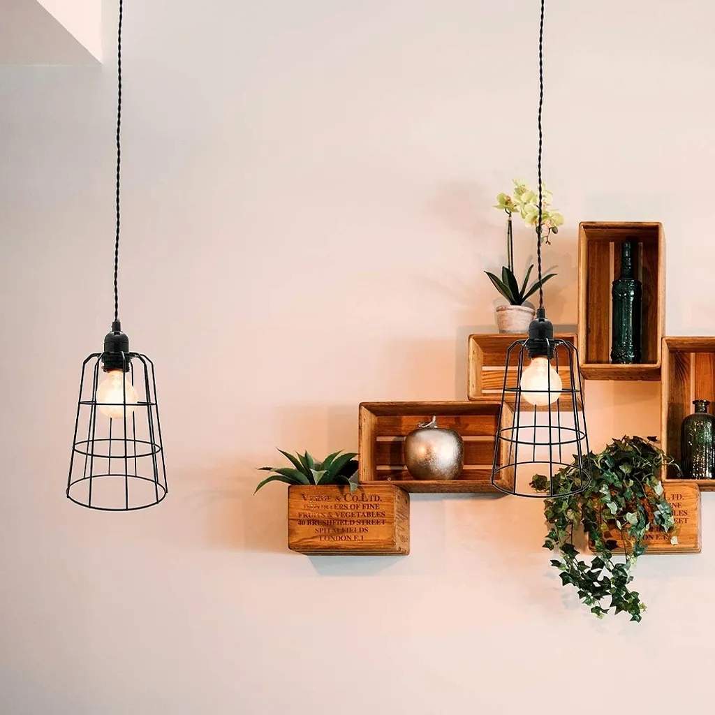 Melko Lampada Sospensione Skandi Design 15x20cm E14 Metallo Retrò