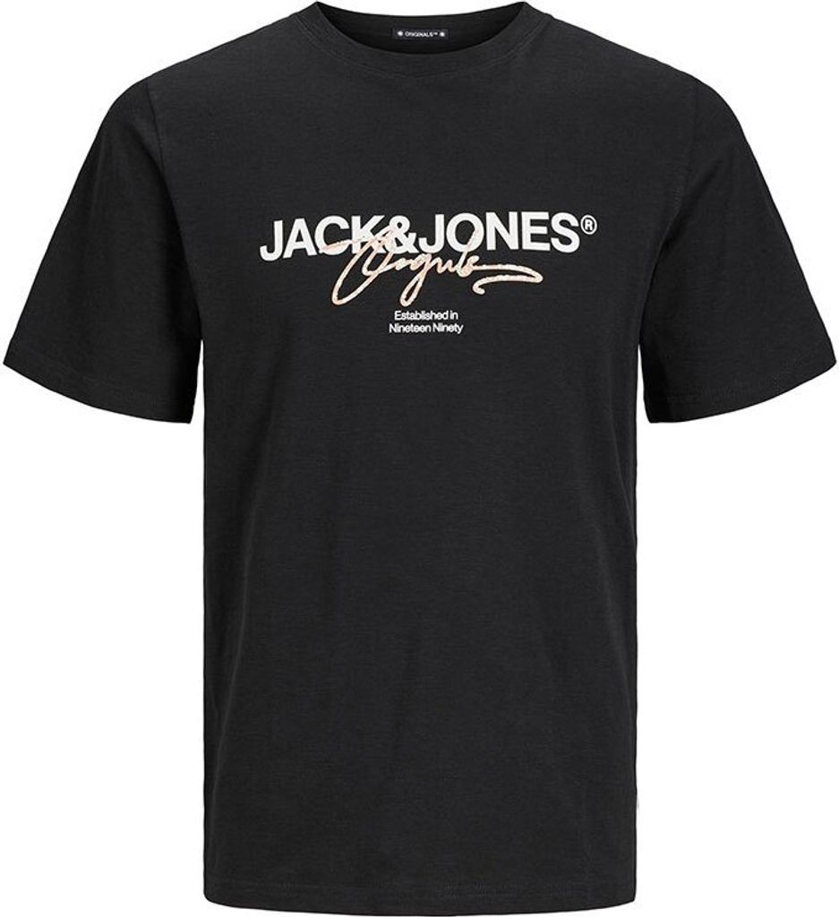 Jack & Jones Aruba Branding Kurzarm-t-shirt Schwarz S Mann Schwarz S