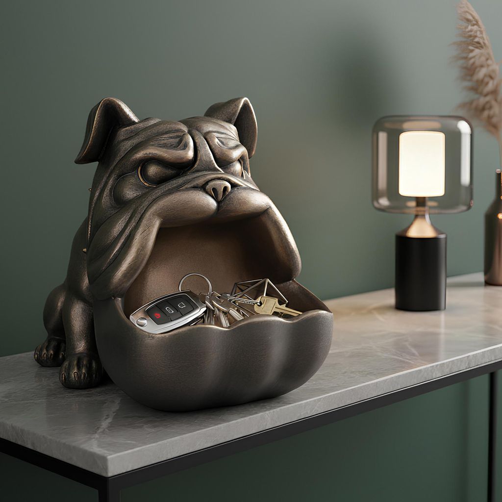 riess-ambiente Deko-Figur BULLDOG 30cm Polyresin bronze mit Produktbild 