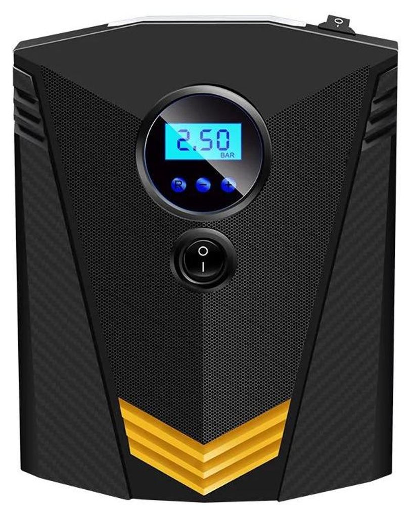 Digitale Reifenpumpe - Tragbarer 12V-DC Auto-Luftkompressor - 150 PSI - Für Auto, Motorrad, Fahrrad - Orange