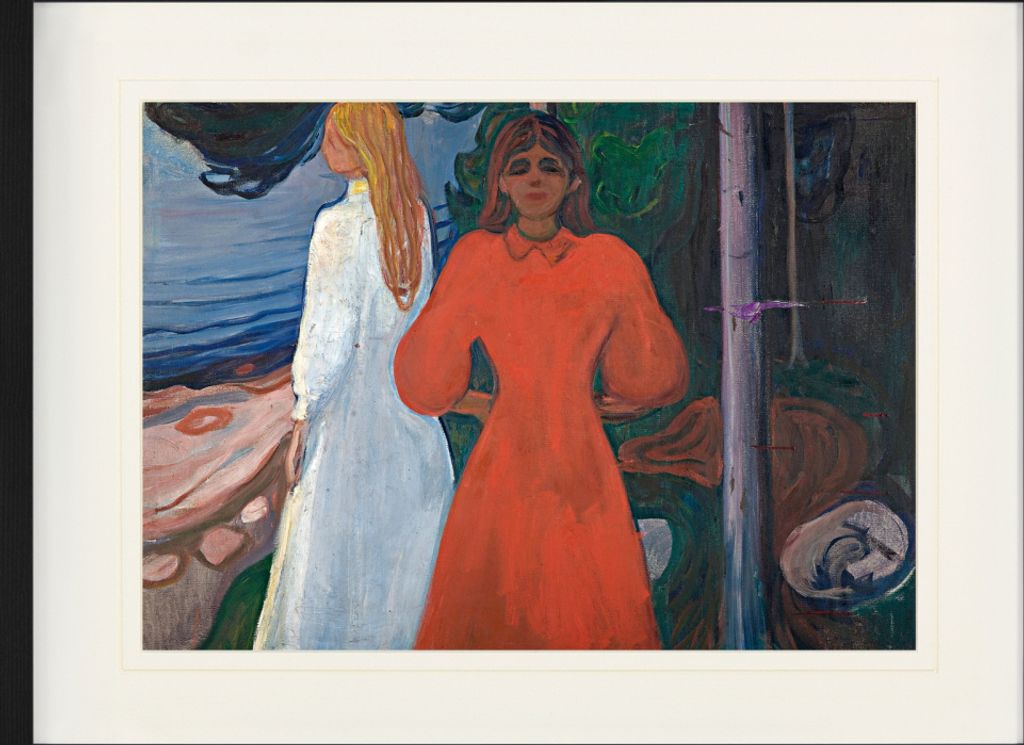 Edvard Munch Gerahmtes Bild Mit Edlem Passepartout | Wand-Bilder | Im Bilderrahmen - Rot Und Weiß, 1899-1900 (60 x 80 cm)