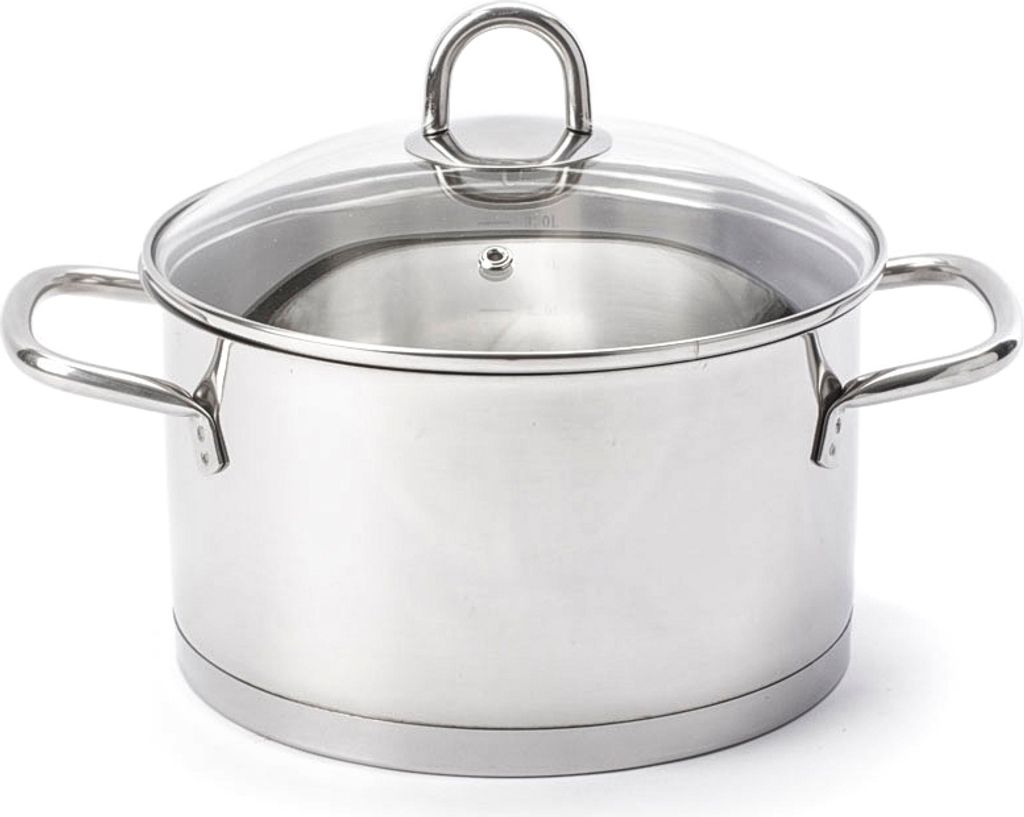 SSW Kitchen Q Profi Star Kochtopf mit Deckel, Edelstahl, Ø 20 cm, 3,6 l