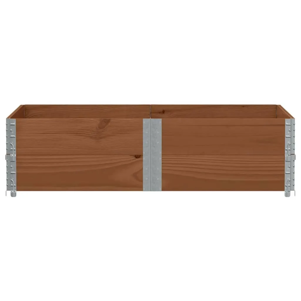 vidaXL Jardinière brune 150x100 cm en bois de pin massif robuste