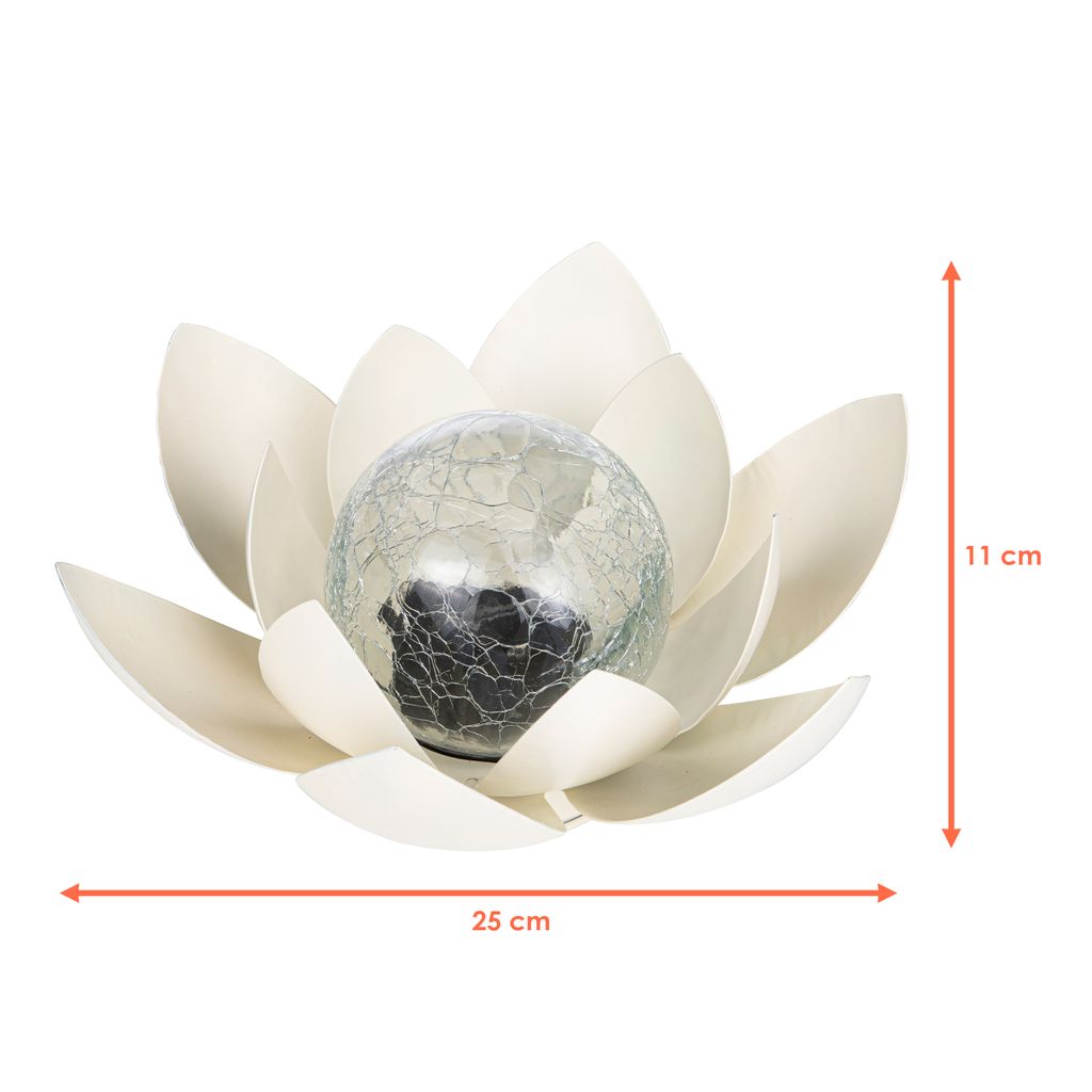 Fiore di loto solare a LED - circa 25 x 11 cm - Luce per la Immagine del prodotto 