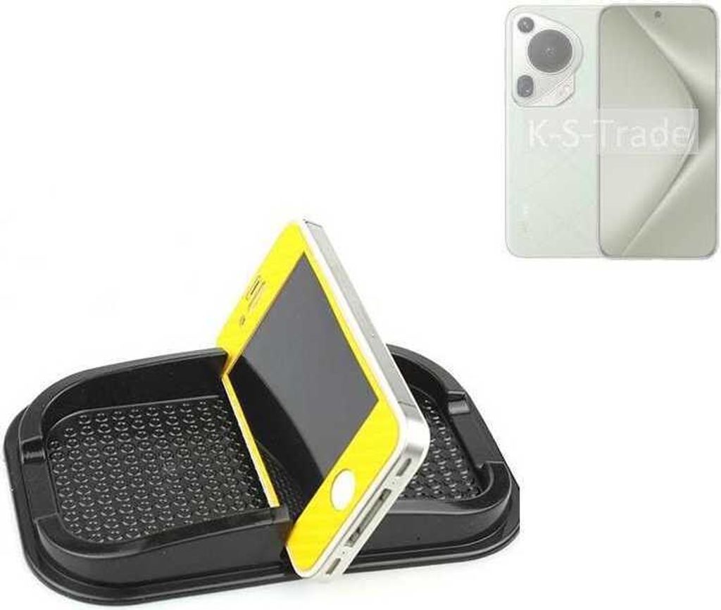 K-S-Trade Auto Anti Rutsch Matte Smartphone-Halter kompatibel mit Huawei Pura 70 Pro+ Haft Pad Armaturenbrett Handy-Halterung Silikon