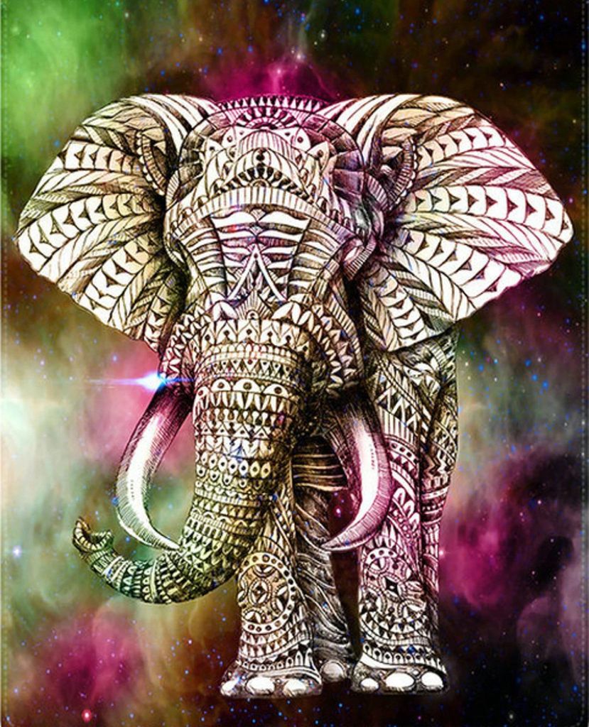 Malen nach Zahlen 5d Diamond Painting Elefant Malen nach Zahlen 30x30cm