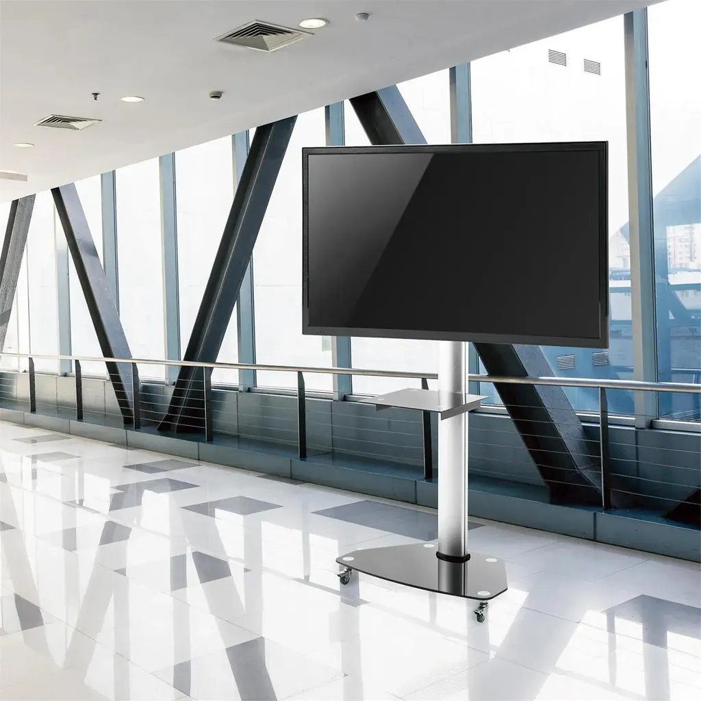 Support TV mobile idéal pour visioconférence et salon de 37'' à 70'' - 4