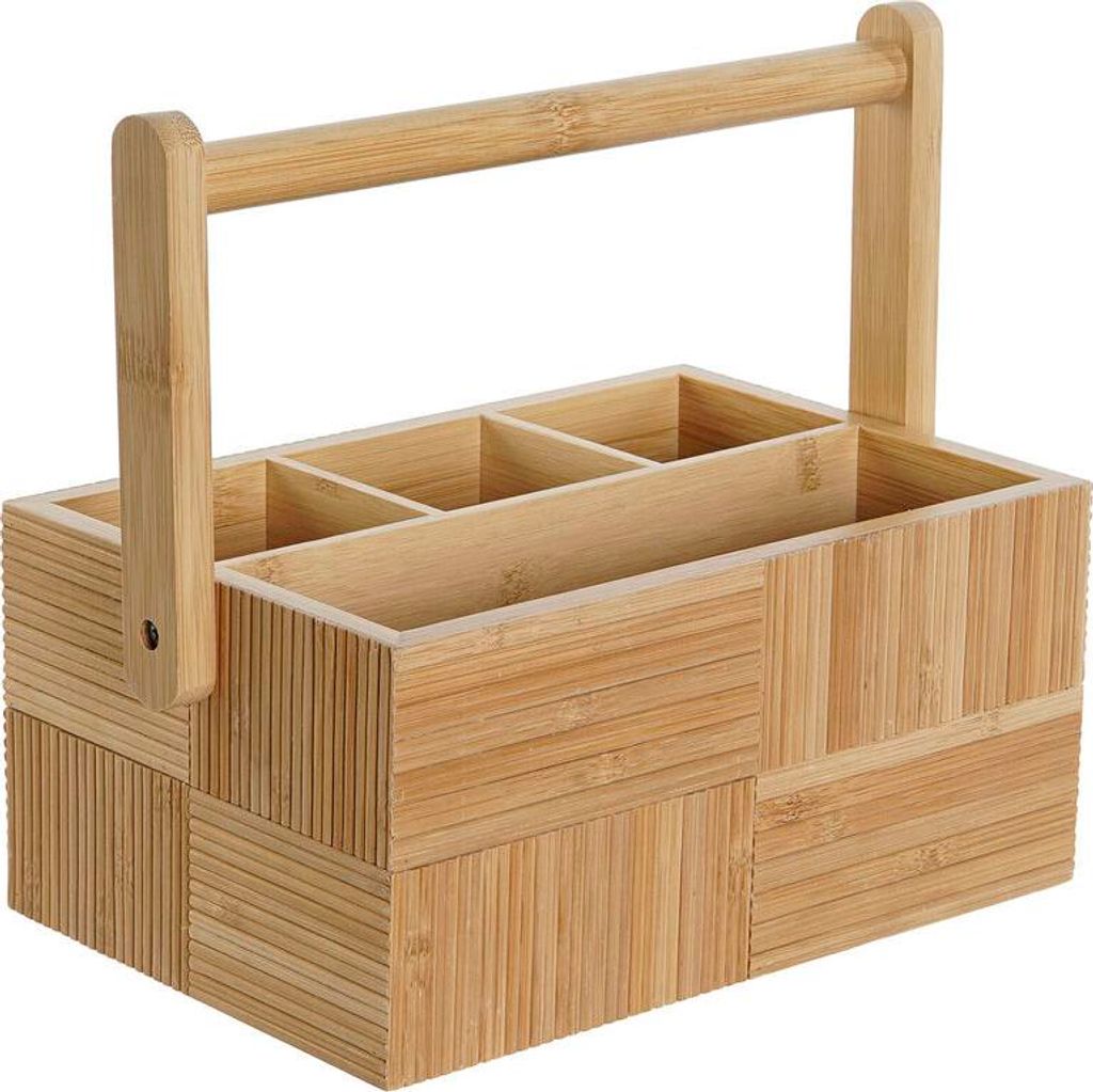 Besteckkorb DKD Home Decor natürlich Bambus 27 x 16,5 x 11,5 cm