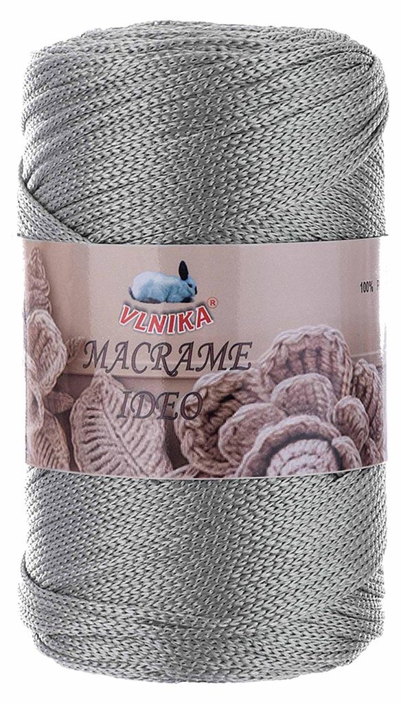 250g Strickgarn Macrame Ideo Unifarben Makramee Häkelgarn Produktbild 