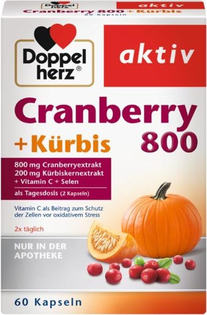 Doppelherz Cranberry+Kürbis Capsules 60 pc Image du produit 
