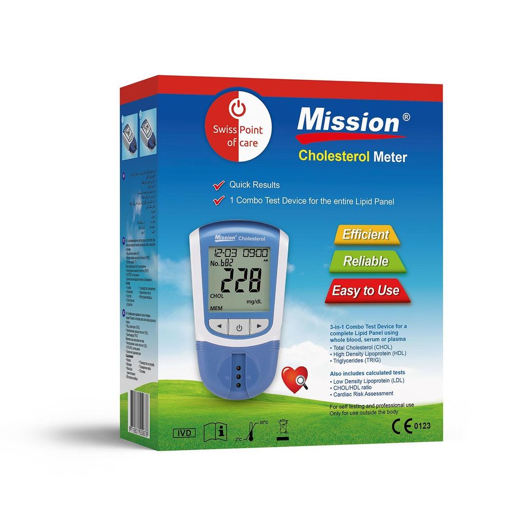 Misuratore di colesterolo Mission 3-in-1 (strisce reattive Immagine del prodotto 