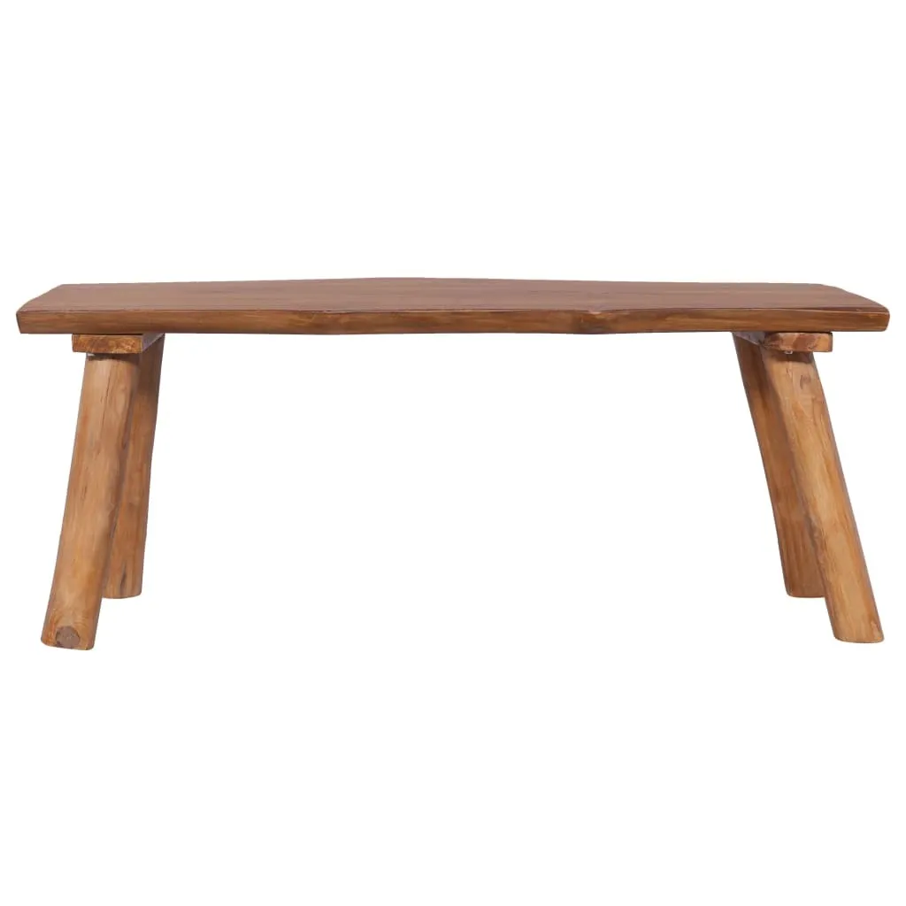 Banc de jardin en bois noble teck massif 120 cm finition poncée vidaXL