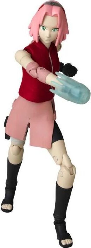 Anime Heroes Naruto Shippuden Haruno Sakura Figur, 17 cm, 16 Artikulationspunkte, Inkl. 4 Handsets, Kunai & Explosives Pergament