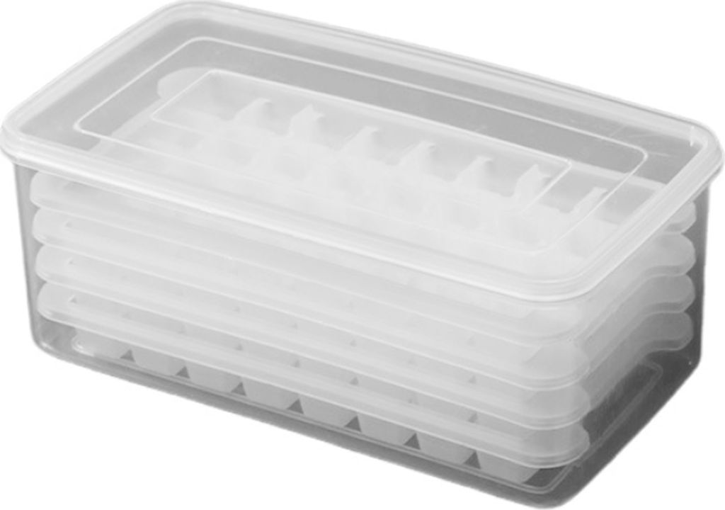 Eiswürfelschale mit Deckel, Eisschaufel, Twist-Release-Design, Eisform, leicht zu reinigen, wiederverwendbare Eismaschine für den Gefrierschrank