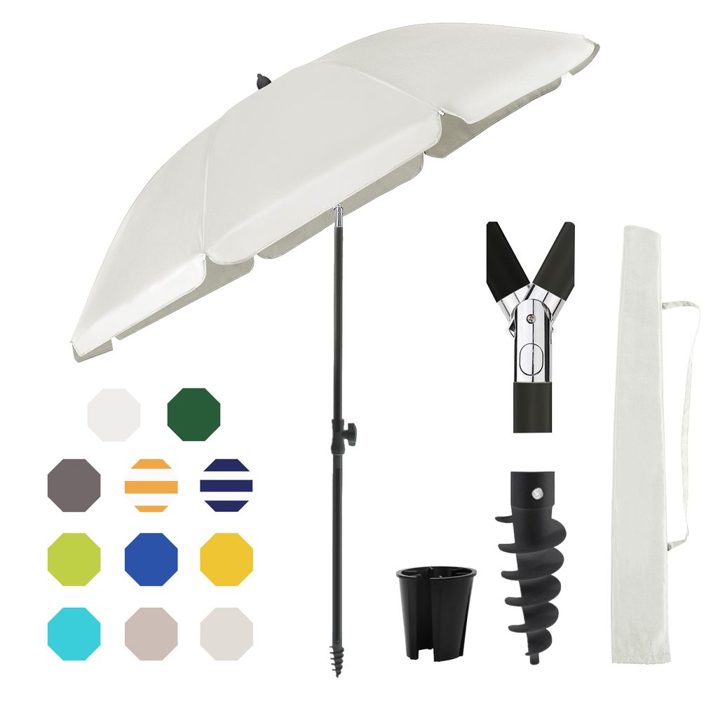 Sekey Sonnenschirm Rund Ø180cm Gartenschirm UV Schutz 50+ Produktbild 