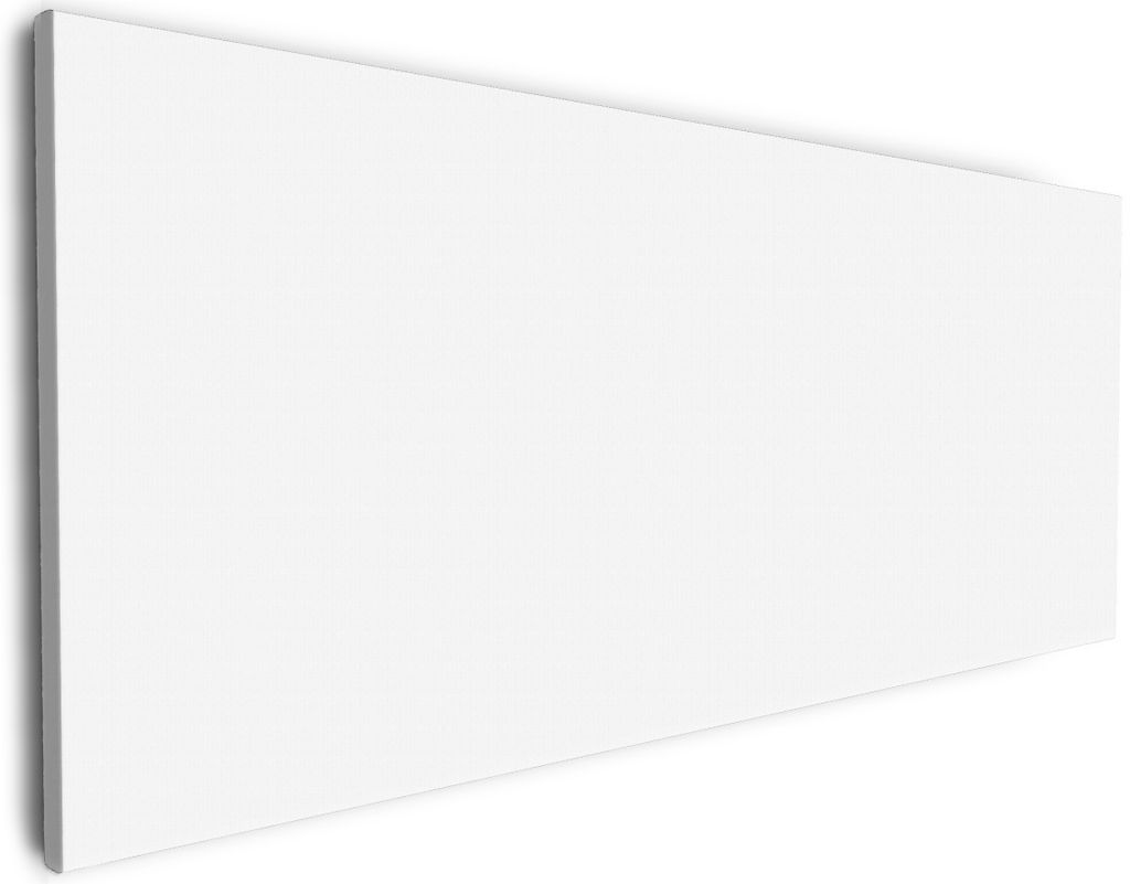Wallario Premium Leinwandbild Weiß in Größe 80 x 200 cm