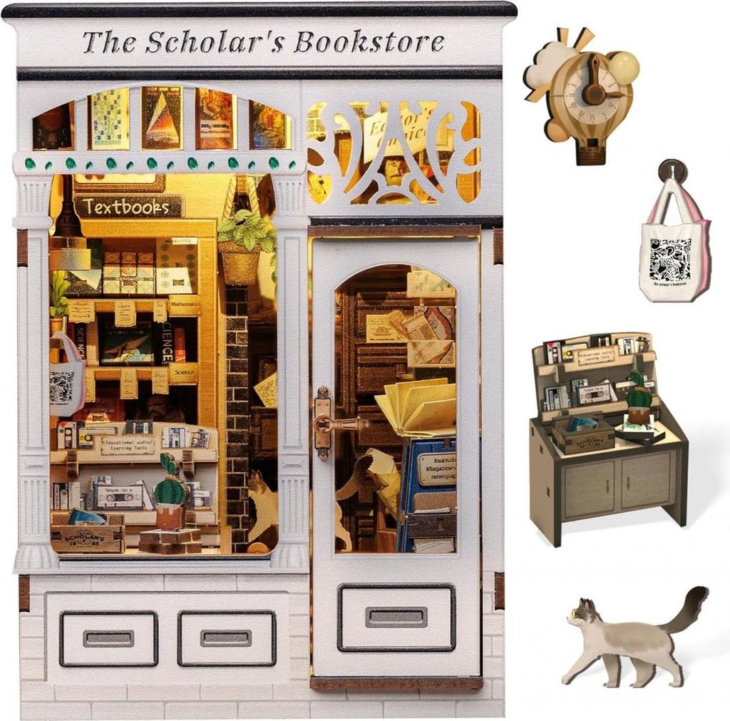 puzzle 3D, dorso di libro fai da te, La libreria dello Immagine del prodotto 