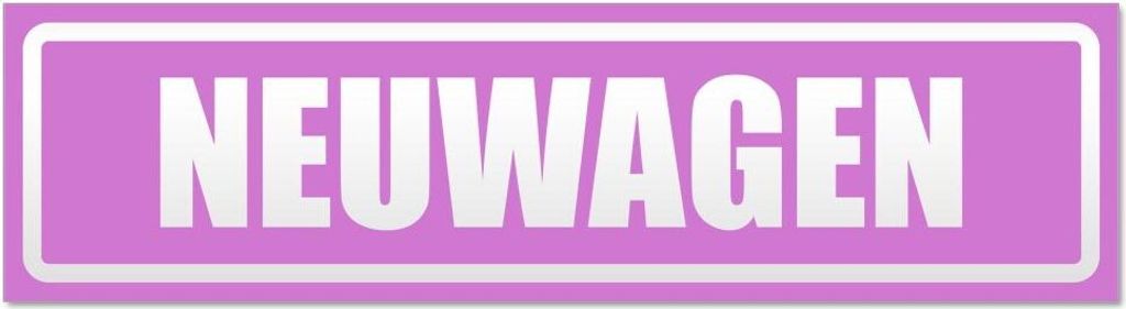 Kiwistar - Autoaufkleber - Flieder - 30 x 8 cm - Neuwagen invertiert - Hinweis Aufkleber Sticker für Auto, Kfz, Fahrrad, PKW, LKW