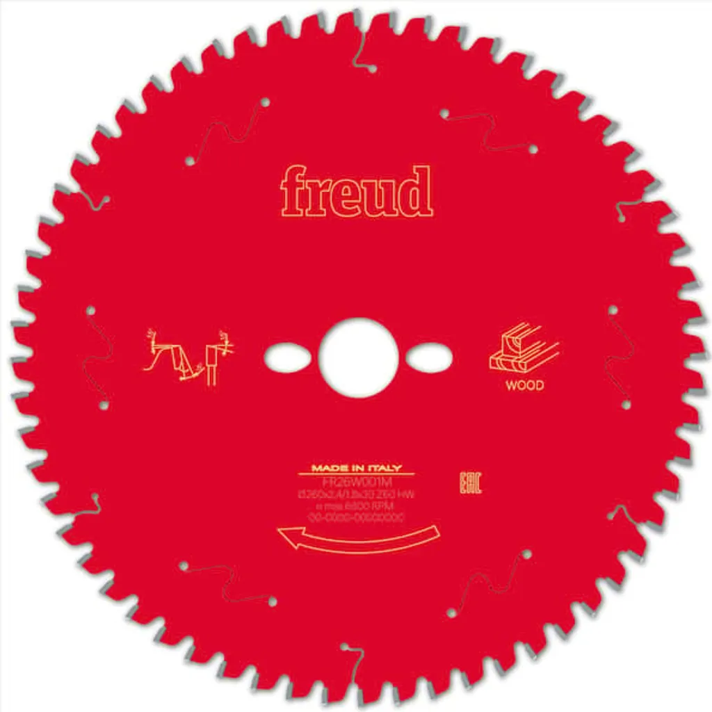 Freud 260mm HM Lama per Legno Z60 Negativa - Taglio ad Alta Precisione