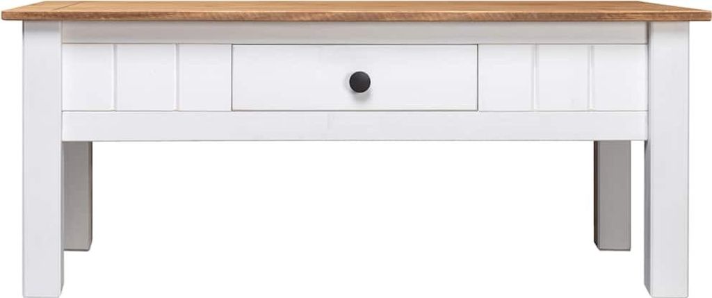 vidaXL Konferenčný stolík Biely 100x60x43,5 cm Masívne Obrázok produktu 