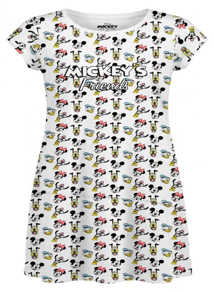 Disney Mickey Minnie Maus kurzarm Schlafshirt Nachthemd Produktbild 