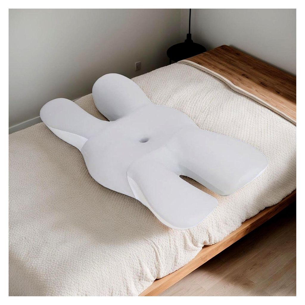 Nackenstützkissen für Seitenschläfer, Anatomisch Geformt, Langsam Rückstellend, Schlafhilfe für Zuhause und Reisen
