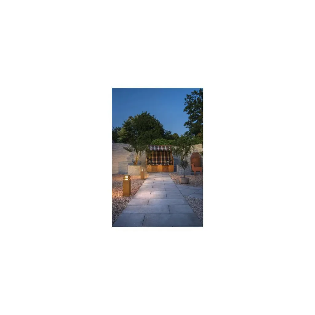Borne LED extérieure Rusty Square 40 aspect rouille pour jardin IP55 - 13
