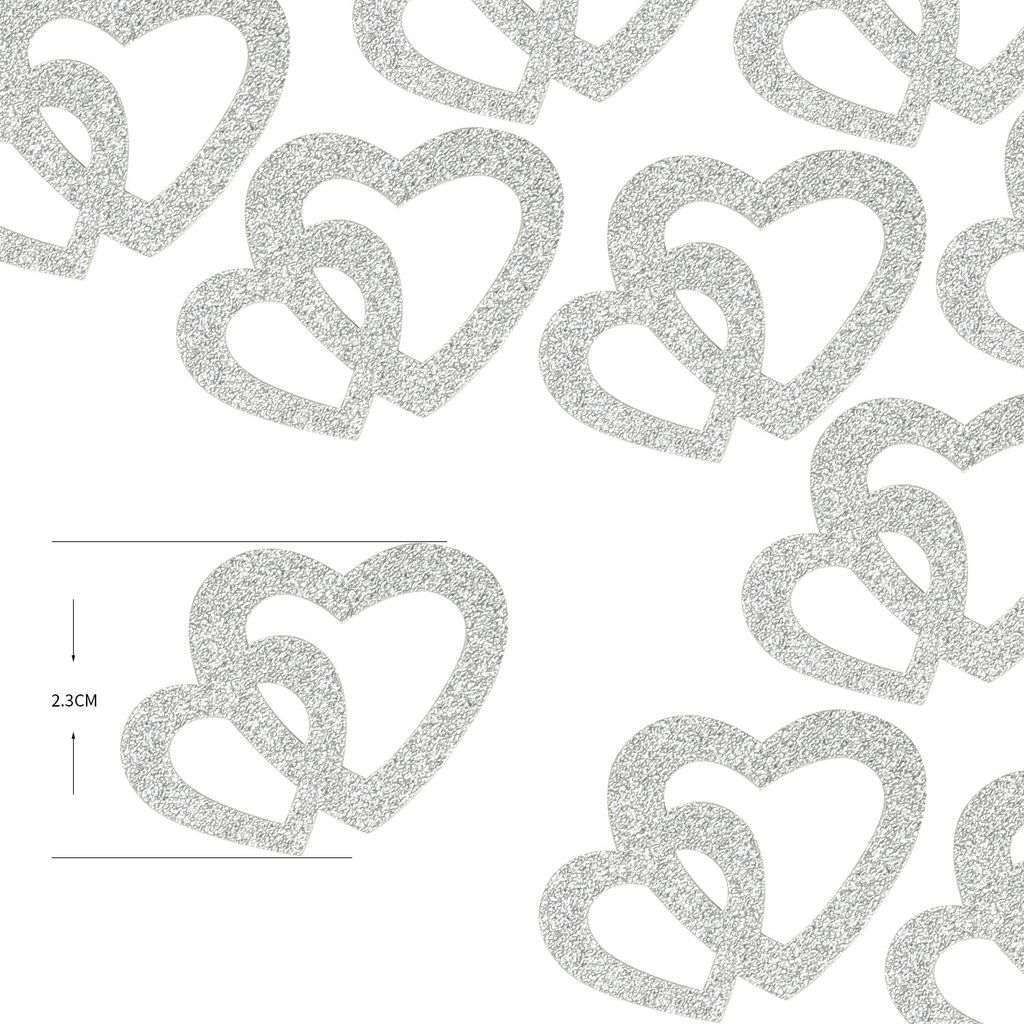 Oblique Unique Herz Konfetti Glitzer Streu Deko für Produktbild 2